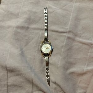 Vintage Caravelle/Bulova, Bracelet Watch Stainless Steel and Yellow Gold Plated
